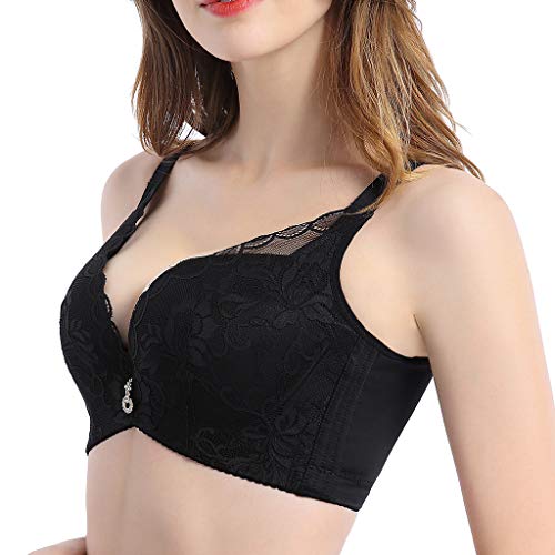 TIFENNY Underclothes Bras for Woman No Steel Rim Sexy an Comfortable Lace Low Opening Shoulder Strap Underwear
