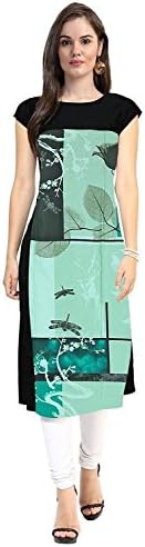 HF Entprise Women's Fancy Mix Cotton Kurti Free Size Green