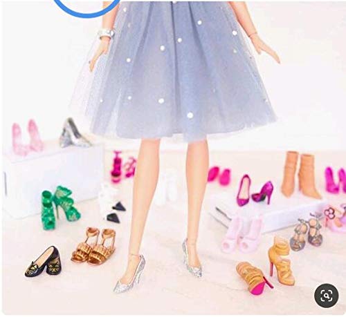 image for DoubleWood 1 Doll Shoes Rack + 20 Pairs Doll Shoes Replacement Playset