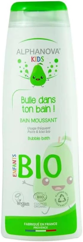 Alphanova Kids Organic Pear Bubble Bath 250ml Gentle Foam