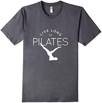Men's Live Long Pilates: Original Logo Tee Medium Asphalt