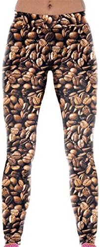 KAOKAOO Women's Fitness Hihg Waist Yoga Pants Printed Stretch Ankle Legging