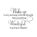 Vacally Wall Decor Stickers Letter Wake up Every Morning Removable Art Vinyl Mural Home Room Decor Wall Stickers