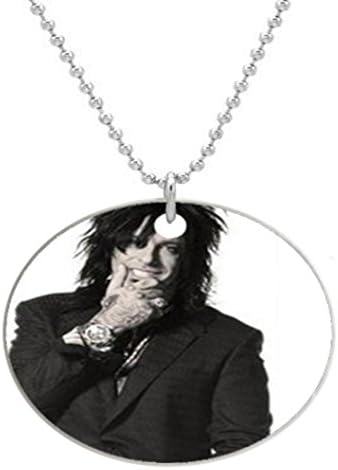 Nikki Sixx Custom Fashion Aluminum Men's Dog Tag Army Style Pendant Ball Chain Necklace