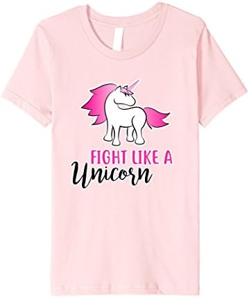 Kids Fight Like A Unicorn Breast Cancer Awareness Tshirt 12 Pink