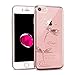 iPhone 8 Case,Clear iPhone 7 Case from Kingxbar ,Bling Diamond Crystals from SWAROVSKI Element Hard PC Transparent Sparkly Case Cover for Apple iPhone 8/ iPhone 7(Dragonfly-Rose)