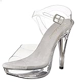Pleaser Women's Cocktail-508/C/M Platform Sandal,Clear/Clear,8 M US
