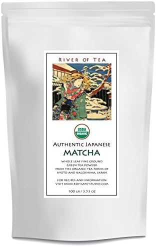 River of Tea USDA Organic Japanese Matcha | Authentic Japanese Culinary Grade from the Organic Farms of Kyoto and Kagoshima. Create the Perfect Matcha Dessert or Healthy Treat -100g (3.53 oz)