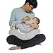 Infant Nursing Pillow Baby Breast Feeding Pillows with Pillow Cover for Breastfeeding Mothers ,Flame Resistant Filling, Baby Shower Gift Allover Fashion Grey