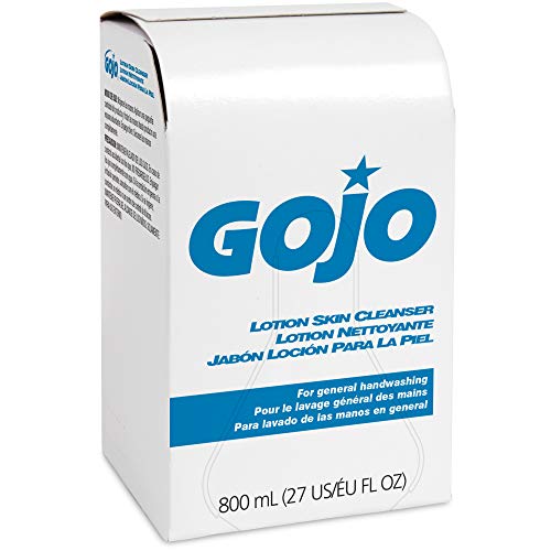 GOJO Lotion Soap Skin Cleanser, 800 mL Lotion Hand Soap Refill for GOJO 800 Series Bag-in-Box Soap Dispenser (Pack of 12) - 9112-12 - Thumbnail 4