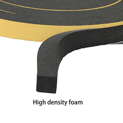 Yotache Foam Tape Weather Stripping for Door 2 Rolls 1/2" W X 3/8" T