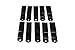 iTecFreely (10 Pack) Holster and Sheath Belt Clip (High Carbon Steel with Powder Coated Finish)