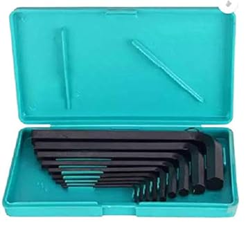 Taparia KM-9V Steel Metric Allen Key Set (Black Finish, Box Packing, Pack of 9)