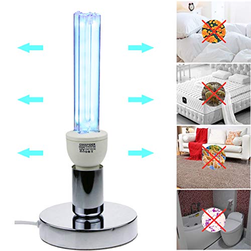 UV Germicidal Lamp UV-C Light Timer/UVC Bulb with Base / E26 25w 110v Covers up to 400sq ft. UVC Ozone Free