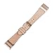 Wearlizer Compatible for with Leather Fitbit Charge 2 Bands Special Edition Lavender Rose Gold Buckle Replacement Charge 2 hr Band Straps Accessories Small Large Women Nubuck-Brown