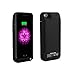 For iPhone 5/5s Charger Case, BSWHW 4200mAh 4” iPhone 5/5s Portable Battery Case with Built-in Kickstand Extended Battery Pack Rechargeable Power Protection case Backup Juice Bank Cover (Dark Black)