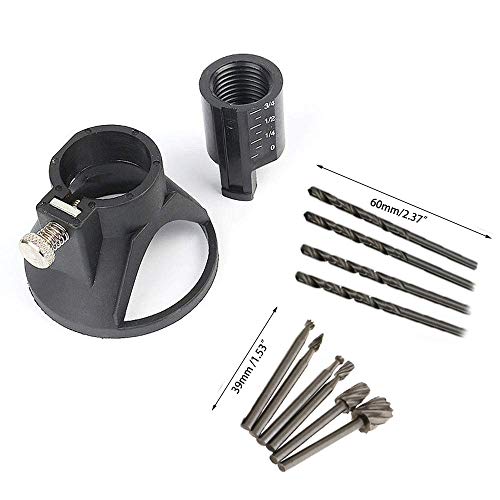 Rotary Multi Tool Cutting Guide Attachment Kit with 6pcs 1/8”(3mm