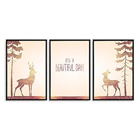 Framed for Living Room Bedroom Abstract Deer Collecti...