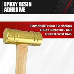 C&T 1LB Solid Brass Non-Sparking Hammer with