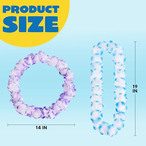 JOYIN Pack of 60 Hawaiian Flower Necklaces, Hawaiian Necklace, Tropical Hawaiian Luau Flowers Lei for Dress, Party Favours, Beach and Themed Birthday (5 Dozen)