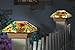 Collections Etc Solar Fence Stained Glass Effect Dragonfly Post Light Cap