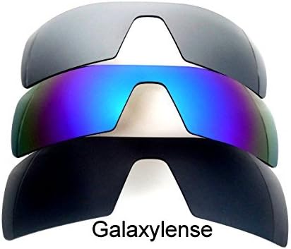 Galaxy Replacement Lenses for Oakley Oil Rig Black&Blue&Titanium Color Polarized 3 Pairs