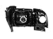 ANZO USA 111067 Dodge Ram Crystal Black with Corner Headlight Assembly - (Sold in Pairs)
