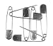 Stainless Steel 5-Inch Laundry Safety Pin 10-Pack