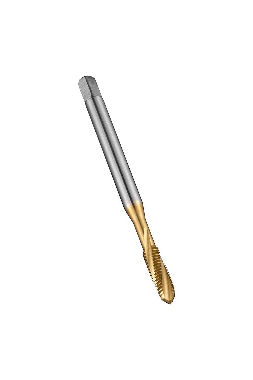 Dormer E212M4 Series E212 HSS-E-PM 15 Degrees Spiral Flute Machine Tap Metric with Tin Coating, DIN371 Standard, M4 x 0.70 mm Thread, 63 mm Length