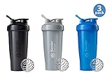 BlenderBottle Classic Loop Top Shaker Bottle 3-Pack, 28 ounce, Colors May Vary