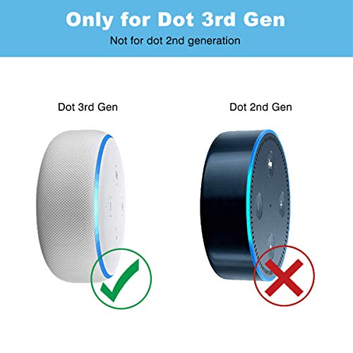 Cozycase Outlet Wall Mount Hanger Holder for Dot 3rd Generation, A Space-Saving Solution for Your Smart Home Speakers,Built-in Cable Management, Plug in Kitchens, Bathroom and Bedroom- White