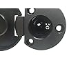 Pactrade-Marine-Black-Round-Rubber-Cap-2-Prong-Nylon-Stern-Light-Pole-Base-Socket-Plug-In