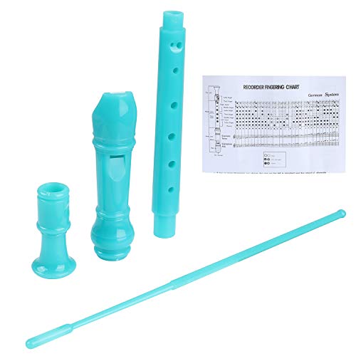 Soprano Recorder Descant Flauta Recorder 8 Hole ABS Clarinet German Style Treble flute C Key for Kids Children With Fingering Chart Instructions with Cleaning Rod Bag white - Thumbnail 2