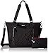 Pocket Laptop Tote Top Handle Bag, BLACK QUILT, One Size