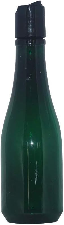 WM (Pack of 4) 8 oz Green Keuka Empty Bottle, Refillable, Reusable w/ Black Press Disk. DIY Lotion, Soap, Shampoo