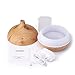 MERKIT Portable 300ml Cool Mist Humidifier and Ultrasonic Aromatherapy Essential Oil Diffuser (Natural Wood Color)