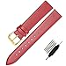 ZLIMSN Soft Genuine Leather Watch Band 18mm 20mm 22mm Brown Black Smooth Thin Full Grains Strap