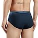 DAVID ARCHY 4 Pack Men's Ultra Soft Comfy Rib Micro Modal Briefs (M, Black/Navy Blue)