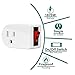 Grounded Outlet Adapter, ANKO ETL Listed Wall Tap Adapter with Red Indicator On/Off Power Switch (2 Pack)