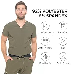 Dagacci Medical Uniform Women and Men Unisex 4-Way