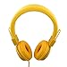 Einskey Kids Headphones with Microphone for Gaming and Chatting, Wired Foldable Headset for Children (Saffron Yellow)