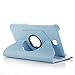 Tab 4 7.0 Case, AiSMei Rotating Case For Samsung Galaxy Tab 4 7.0 SM-T230,SM-T231, SM-T230NU Tablet PC,7-Inch PU Leather Case [Bonus Stylus+Screen Protector] -Light Blue