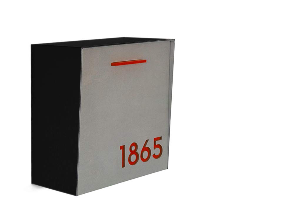 Amazon.com: Modern Mailbox with Concrete Face, Black ...