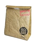 Handi Reusable Brown Paper Lunch Bag Insulated with Velcro Closure