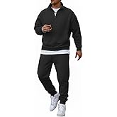 COOFANDY 2 Piece Set for Men Casual 1/4 Zip Track Suits Set Long Sleeve Quarter Pullover Jogging Suits 2025 Fashion Outfits