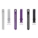 GinCoband 3PCS Fitbit alta HR bands,Replacement bands for Fitbit alta,Fitbit alta HR with Watch Buckle (Black+Purple+Gray, 3PCS Buckle Design)