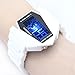 DAYAN Plane Style Elegant Digital Display LED Silicone Wrist Watch White