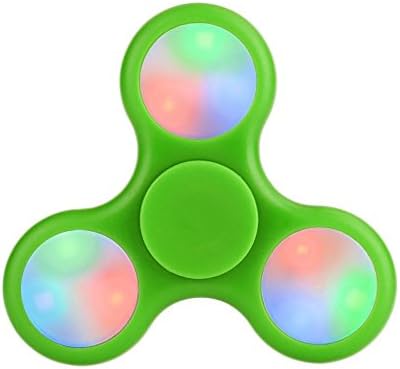 Light Up Fidget Spinner Glow In The Dark New LED Fidget Spinner Toy For Anxiety Relief With 3 Colored Shining Helps Focus for Kids GREEN