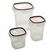 Rubbermaid Lock-Its Food Storage Containers with Easy Find Lids, 3-Piece Set