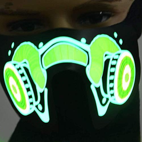 Unigds LED Flashing Outdoor Riding Warmer Protection Mask Halloween Cosplay